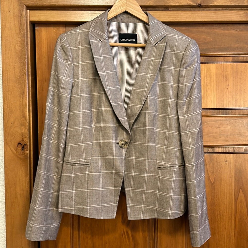 Giorgio Armani plaid Blazer
